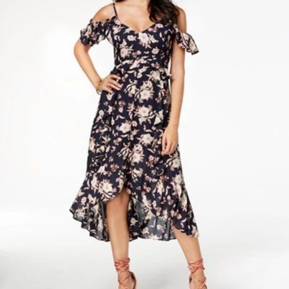 Jessica Simpson Dresses & Skirts - Jessica Simpson Floral Hi Low Midi Dress Size Small